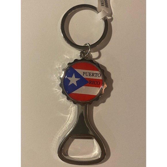 Rico Other - Rico Puerto Rico Flag Bottle Opener Keychain Mens Multicolor Metal Key Ring